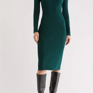 Nordstrom Teal Long Sleeve Knit Dress